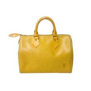 Louis Vuitton Speedy Handbag Boston Bag Epi Leather Yellow